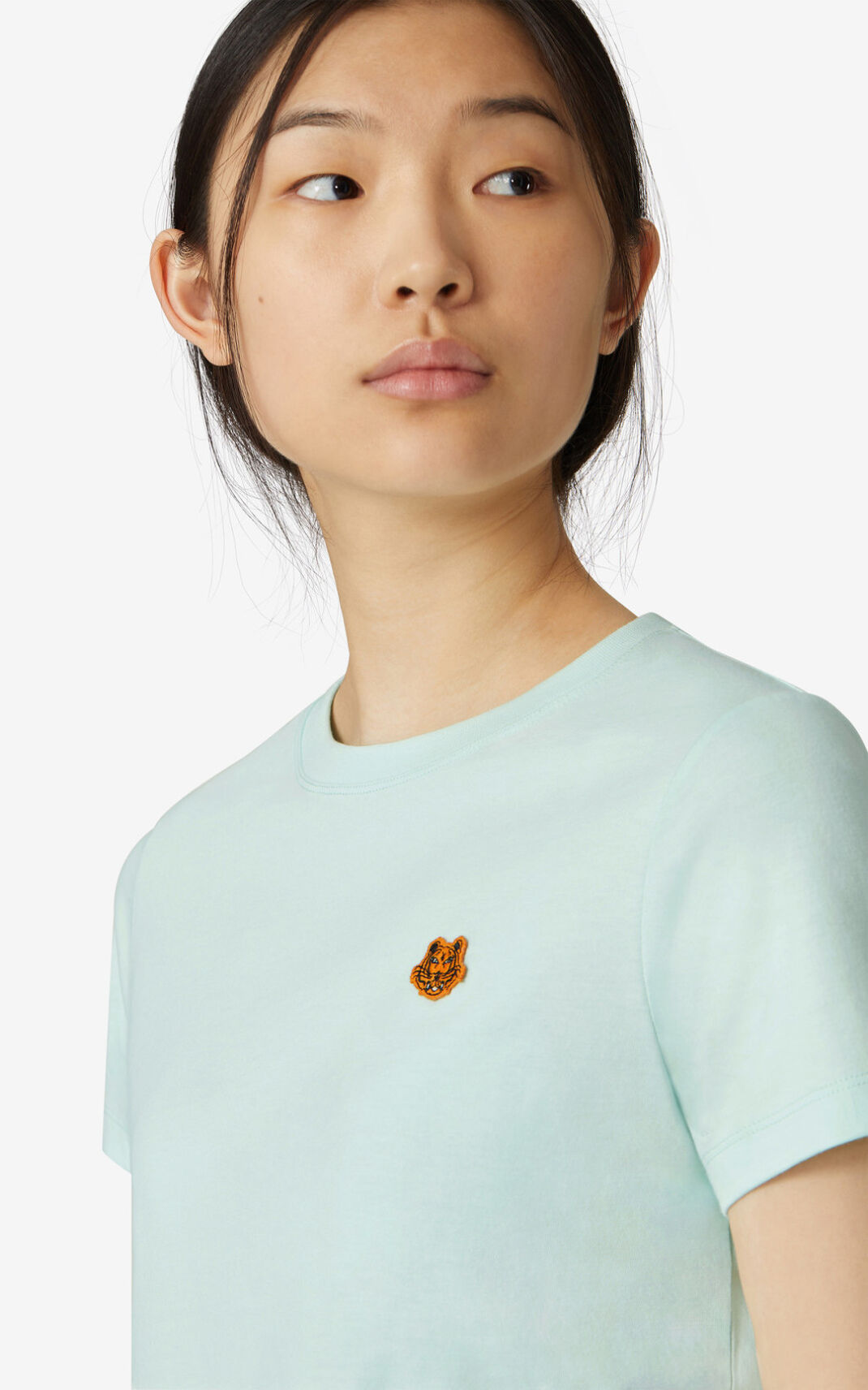 Camiseta Kenzo Tiger Crest Feminino - Menta | 536BCQONL